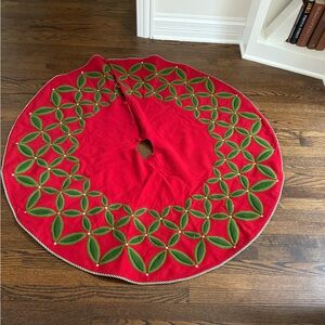Beautifully detailed Crate & Barrel Tree Skirt